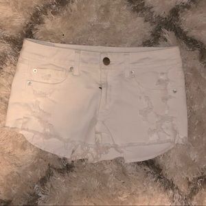 american eagle white shorts